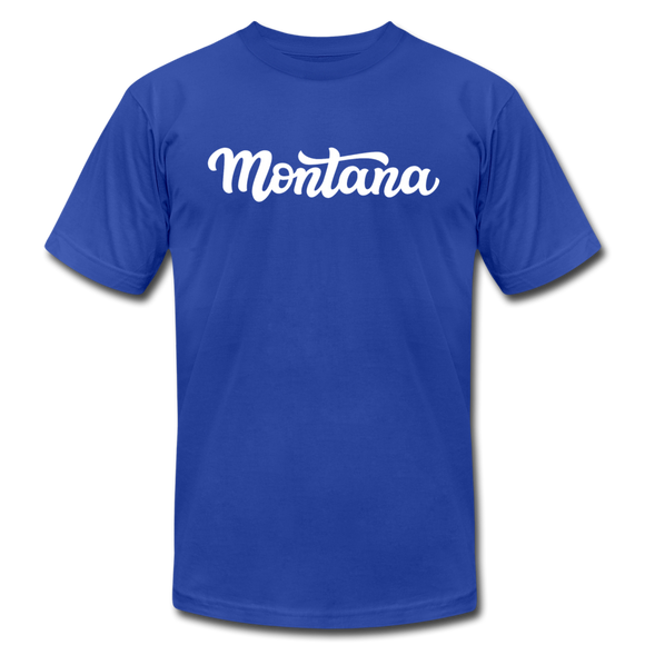 Montana T-Shirt - Hand Lettered Unisex Montana T Shirt - royal blue