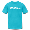 Montana T-Shirt - Hand Lettered Unisex Montana T Shirt - turquoise