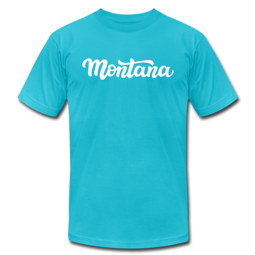 Montana T-Shirt - Hand Lettered Unisex Montana T Shirt - turquoise