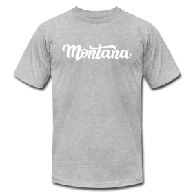 Montana T-Shirt - Hand Lettered Unisex Montana T Shirt - heather gray