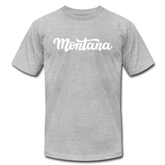 Montana T-Shirt - Hand Lettered Unisex Montana T Shirt - heather gray