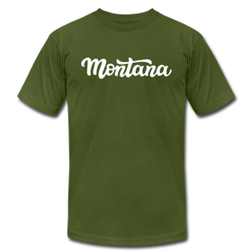 Montana T-Shirt - Hand Lettered Unisex Montana T Shirt - olive