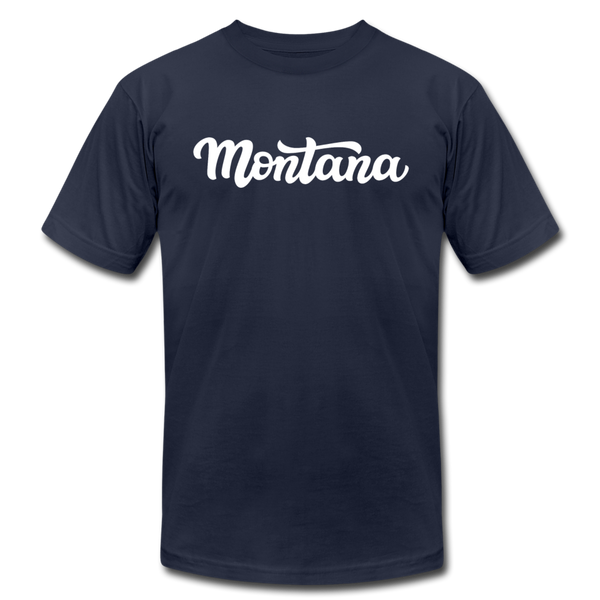 Montana T-Shirt - Hand Lettered Unisex Montana T Shirt - navy