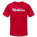 Montana T-Shirt - Hand Lettered Unisex Montana T Shirt - red