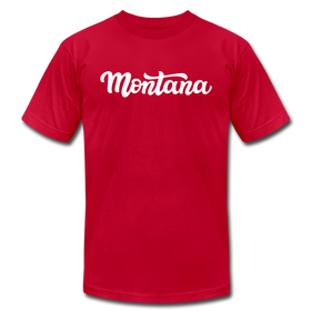Montana T-Shirt - Hand Lettered Unisex Montana T Shirt - red