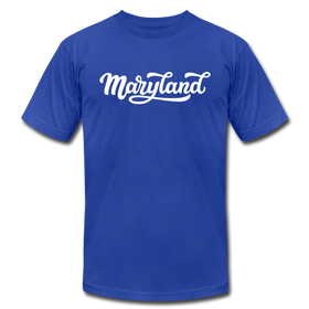 Maryland T-Shirt - Hand Lettered Unisex Maryland T Shirt - royal blue