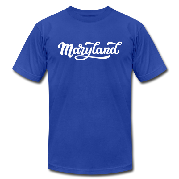 Maryland T-Shirt - Hand Lettered Unisex Maryland T Shirt - royal blue