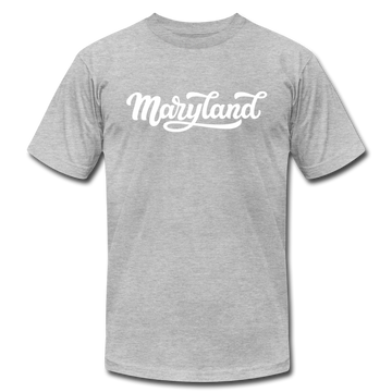 Maryland T-Shirt - Hand Lettered Unisex Maryland T Shirt - heather gray