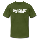 Maryland T-Shirt - Hand Lettered Unisex Maryland T Shirt - olive