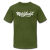 Maryland T-Shirt - Hand Lettered Unisex Maryland T Shirt - olive