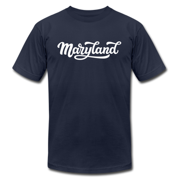 Maryland T-Shirt - Hand Lettered Unisex Maryland T Shirt - navy