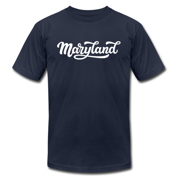 Maryland T-Shirt - Hand Lettered Unisex Maryland T Shirt - navy