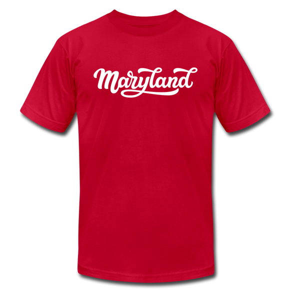Maryland T-Shirt - Hand Lettered Unisex Maryland T Shirt - red