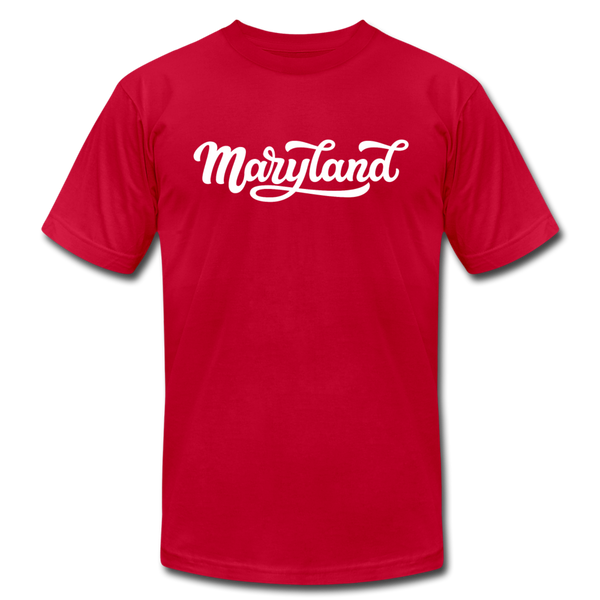 Maryland T-Shirt - Hand Lettered Unisex Maryland T Shirt - red