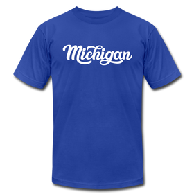 Michigan T-Shirt - Hand Lettered Unisex Michigan T Shirt - royal blue