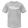 Michigan T-Shirt - Hand Lettered Unisex Michigan T Shirt - heather gray