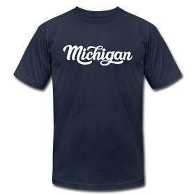 Michigan T-Shirt - Hand Lettered Unisex Michigan T Shirt - navy