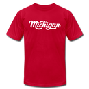 Michigan T-Shirt - Hand Lettered Unisex Michigan T Shirt - red