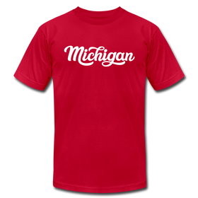 Michigan T-Shirt - Hand Lettered Unisex Michigan T Shirt - red