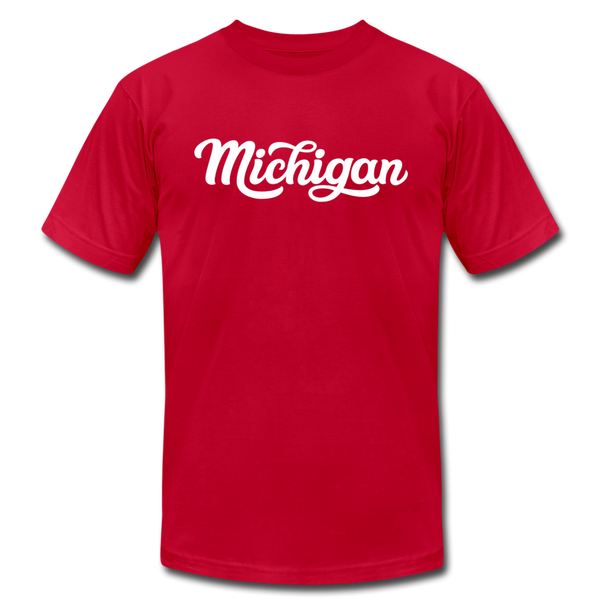 Michigan T-Shirt - Hand Lettered Unisex Michigan T Shirt - red