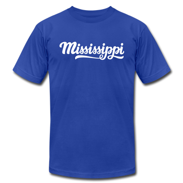 Mississippi T-Shirt - Hand Lettered Unisex Mississippi T Shirt - royal blue