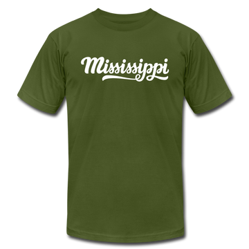 Mississippi T-Shirt - Hand Lettered Unisex Mississippi T Shirt - olive