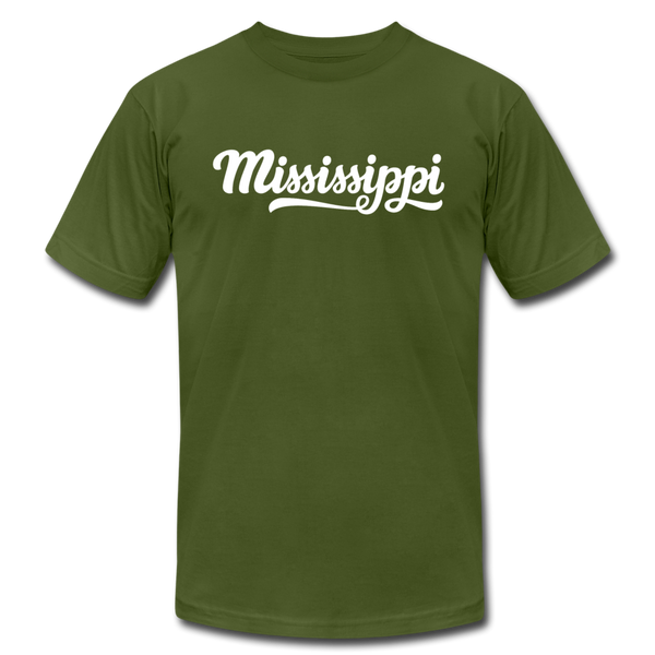 Mississippi T-Shirt - Hand Lettered Unisex Mississippi T Shirt - olive