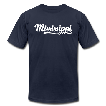 Mississippi T-Shirt - Hand Lettered Unisex Mississippi T Shirt - navy