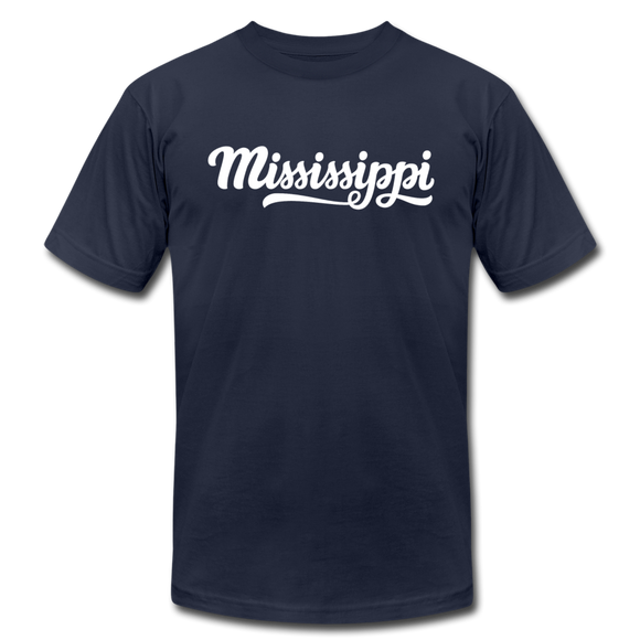 Mississippi T-Shirt - Hand Lettered Unisex Mississippi T Shirt - navy