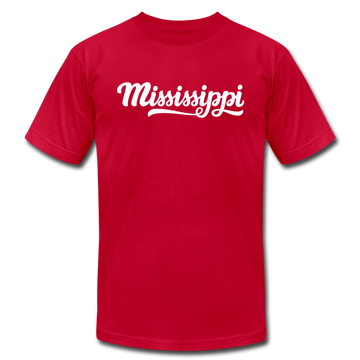 Mississippi T-Shirt - Hand Lettered Unisex Mississippi T Shirt - red