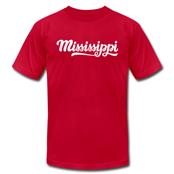 Mississippi T-Shirt - Hand Lettered Unisex Mississippi T Shirt - red