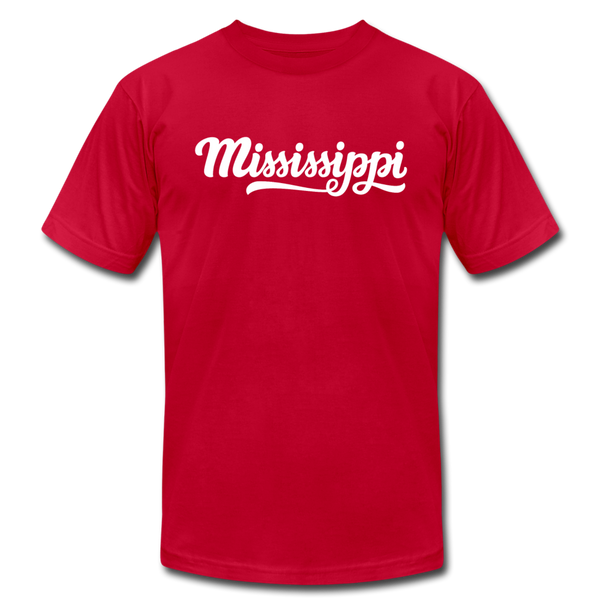 Mississippi T-Shirt - Hand Lettered Unisex Mississippi T Shirt - red