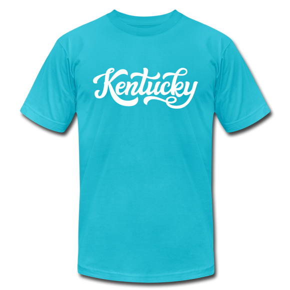 Kentucky T-Shirt - Hand Lettered Unisex Kentucky T Shirt - turquoise