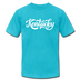 Kentucky T-Shirt - Hand Lettered Unisex Kentucky T Shirt - turquoise