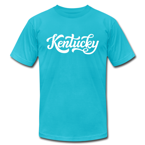 Kentucky T-Shirt - Hand Lettered Unisex Kentucky T Shirt - turquoise