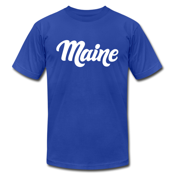 Maine T-Shirt - Hand Lettered Unisex Maine T Shirt - royal blue