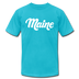 Maine T-Shirt - Hand Lettered Unisex Maine T Shirt - turquoise