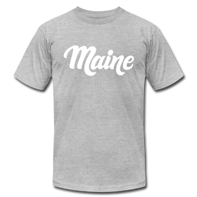 Maine T-Shirt - Hand Lettered Unisex Maine T Shirt - heather gray