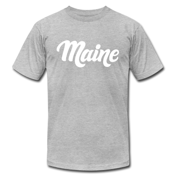 Maine T-Shirt - Hand Lettered Unisex Maine T Shirt - heather gray