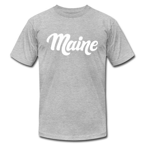 Maine T-Shirt - Hand Lettered Unisex Maine T Shirt - heather gray