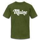 Maine T-Shirt - Hand Lettered Unisex Maine T Shirt - olive