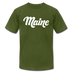 Maine T-Shirt - Hand Lettered Unisex Maine T Shirt - olive