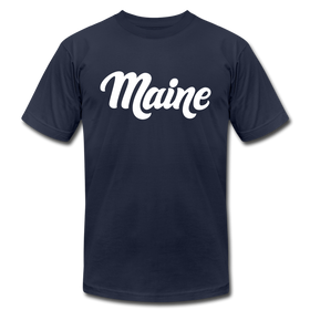 Maine T-Shirt - Hand Lettered Unisex Maine T Shirt - navy