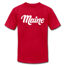Maine T-Shirt - Hand Lettered Unisex Maine T Shirt - red