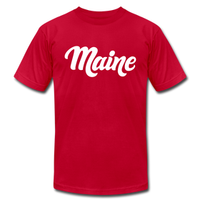 Maine T-Shirt - Hand Lettered Unisex Maine T Shirt - red