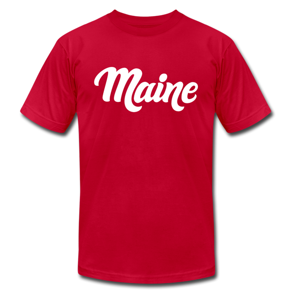Maine T-Shirt - Hand Lettered Unisex Maine T Shirt - red