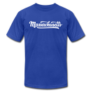 Massachusetts T-Shirt - Hand Lettered Unisex Massachusetts T Shirt - royal blue