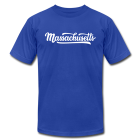 Massachusetts T-Shirt - Hand Lettered Unisex Massachusetts T Shirt - royal blue