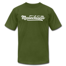 Massachusetts T-Shirt - Hand Lettered Unisex Massachusetts T Shirt - olive