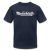 Massachusetts T-Shirt - Hand Lettered Unisex Massachusetts T Shirt - navy